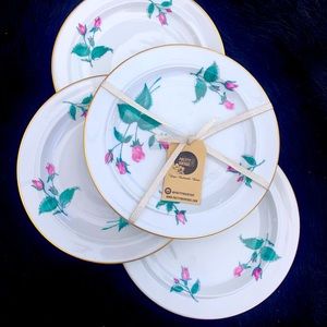 Vintage Pink Radiance Roses 4 Plates Easterling